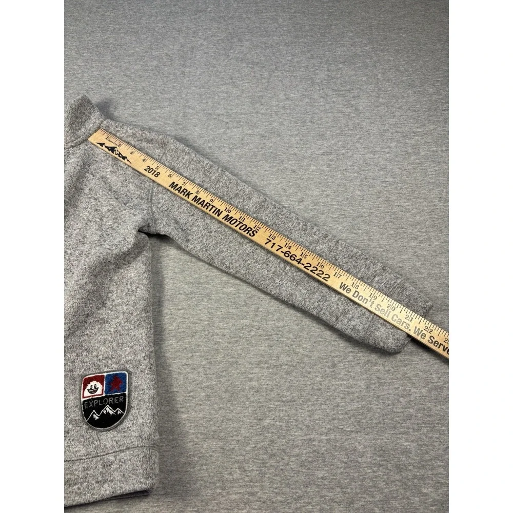 365 Kids Garanimals Boys Size 8 Gray Heather Pullover Sweater 3 Buttons Explorer